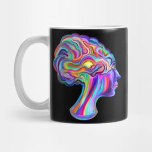 Psychedelic Creative Brainstorm Girl Mug